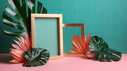 Luxury photo frame with copy space