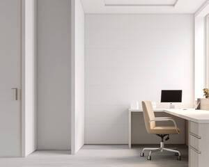 Fototapeta premium Modern Minimalistic Office - Clean and Uncluttered Design, Simplicity and Functionality