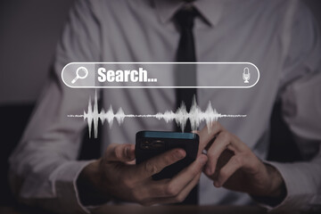 A marketer holds a pen pointing to a graph and shows SEO concepts, optimization analysis tools, search engine rankings, social media sites based on results analysis data