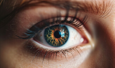 Fototapeta premium PROMER PLANO DE OJOS INTERRACIALES ilustraciones de IA generativas. 