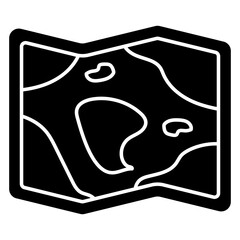 Premium design icon of map 