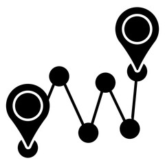 Perfect design icon of route 