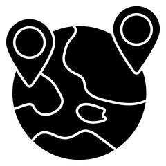 Premium design icon of global location 