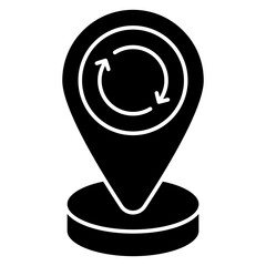 Unique design icon of location update 