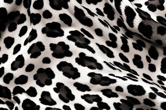 The dalmatian style is seamless. Patches of uneven black color in an animal pattern. Generative AI