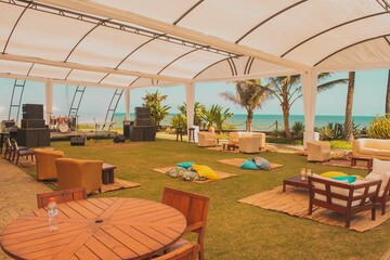 Estrutura de show beira-mar