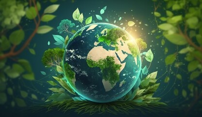 World Environment Day, Importance of protecting nature.  Environment World Earth Day, Generative Ai