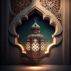chandelier in the mosque - obrazy, fototapety, plakaty