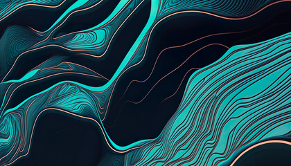 Abstract Topographic Background - Generative AI