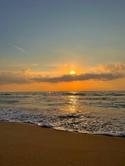 sunset on the beach