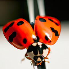 macro photography of a ladybug
