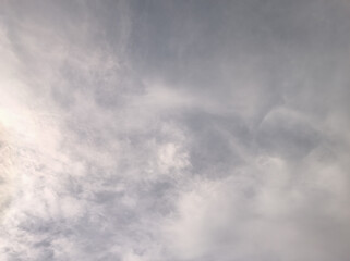 The sun tries to reach all the sky and all the clouds in the morning