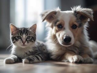 kitten and puppy