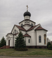 Fototapeta na wymiar CHURCH OF THE NATIVITY OF THE HOLY MOTHER OF GOD IN THE VILLAGE OF TARASOVO. BELARUS