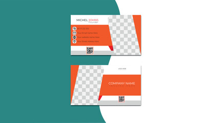Modern and Exclusive business card Template design mixed color with picture