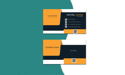 Modern and Exclusive business card Template design with mixed color