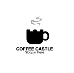 coffee castle logo design concept