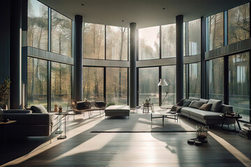 Fototapeta premium indoor view of a living room