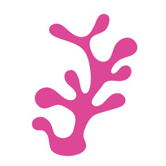 Coral icon. Resume isolated illustration on white background.