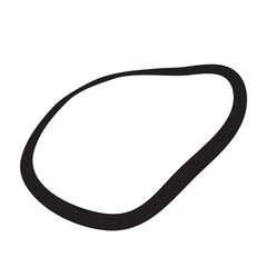 Freehand shape hand painted with ink paint swash