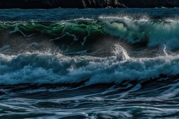 waves and texture of the sea. Generative AI