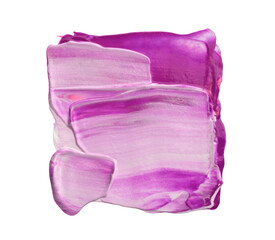 Art oil and acrylic smear blot canvas painting frame. Abstract violet color stain brushstroke texture background.