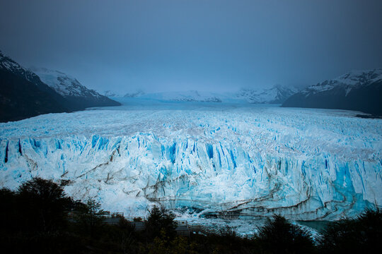 panoramic photo of the Perito Moreno Glacier

