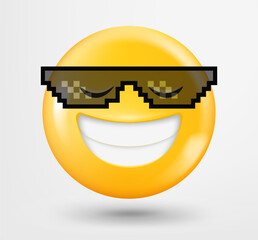 Boss emoji 3d vector. Emoticon isolated on white background 
