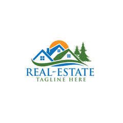 natural building house property logo design