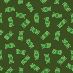 Green paper money seamless pattern