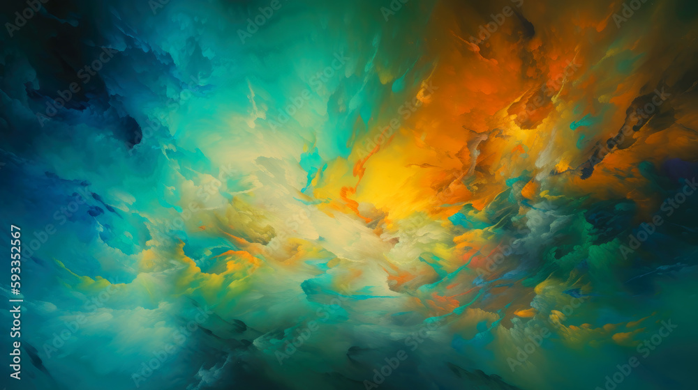 Poster cosmic space and stars, cosmic abstract background. generative ai.