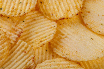 Lots of potato chips, texture