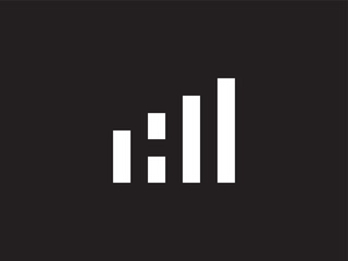 Trade Mark Logo Design. H Business Consulting Growth Chart Financial, Trading and Investment. Elegant, simple and luxury style. Growing graph icon