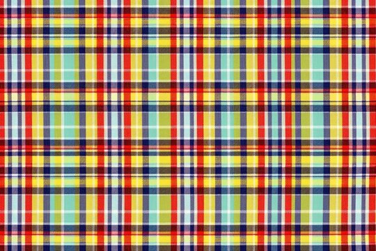 The color and texture of plaid fabric. Generative AI