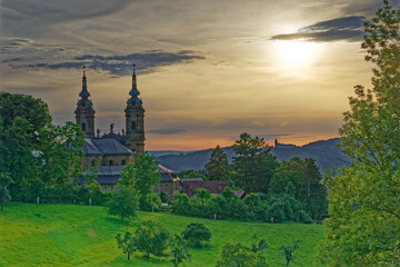 Basilika Vierzehnheiligen, Kloster Banz, Sonnenuntergang