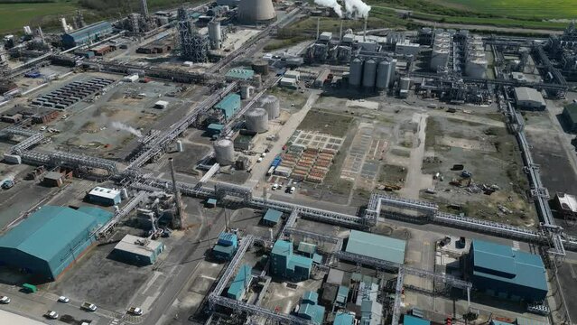 aerial view of Saltend Chemicals Park, renewable industrial energy park. Kingston upon Hull 