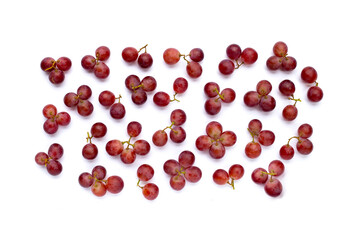 Fresh grape on white background.