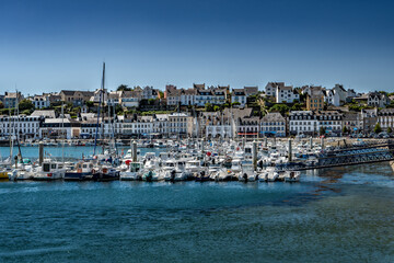 Boats in The Harbor of City Audierne At The Finistere Atlantic Coast In Brittany, France