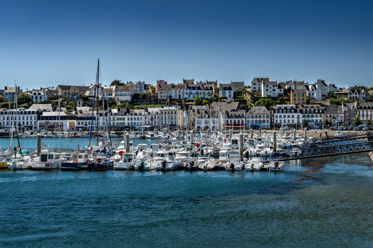 Boats in The Harbor of City Audierne At The Finistere Atlantic Coast In Brittany, France