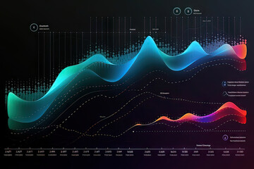 Futuristic Infographic with 3D Wave Points