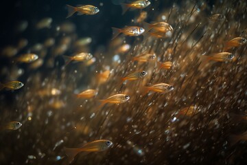 Schools of tiny fish swarm around you like glittering jewels as you explore an underwater cliff