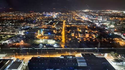 Panorama of Gdansk, view from the top of Olivia Tower