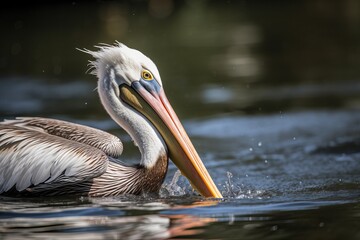 8. Get up close to a pelican catching fish with its beak