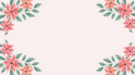 Watercolor flower background 