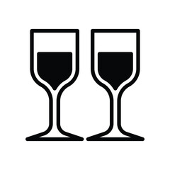 Wine icons. Vector Design Stock illustration.