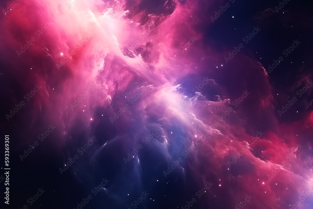 Wall mural abstract bright ulraviolet space colorful clouds background. generated ai.