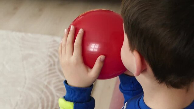 Balloon Inflator, Child And Balloon, Inflating Balloons,