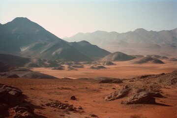 Fototapeta na wymiar Mars landscape. Generative AI.