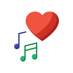 Love Song icons. Vector Design Stock illustration.