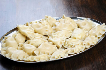 Dumplings - a traditional dish of Polish cuisine.